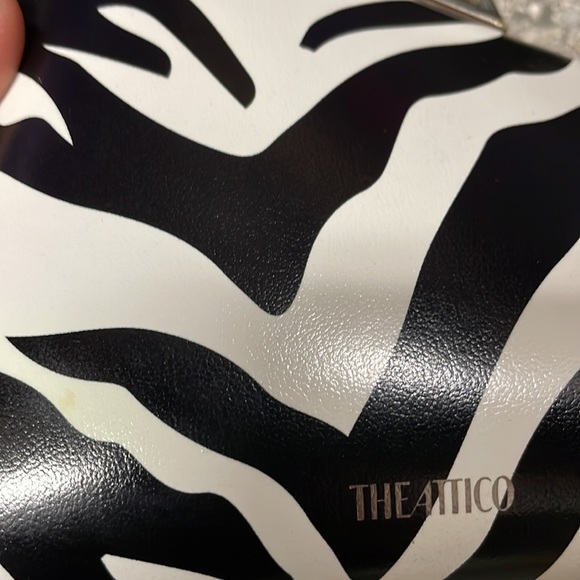 The Attico Black White Zebra Midnight clutch shoulder bag - Picture 9 of 12